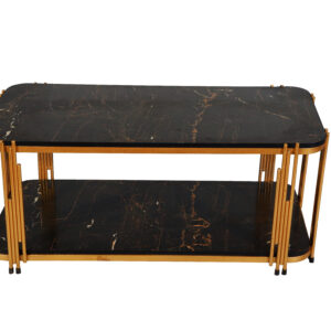 Two-Tiered Gold Frame Coffee Table CT-06
