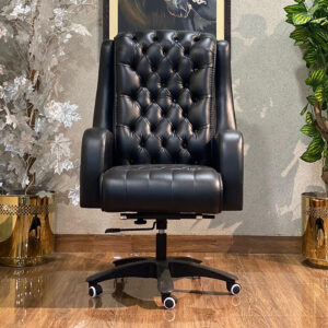 Classic CEO Chair High Back Wingback Boss Chair (Black) AC-08