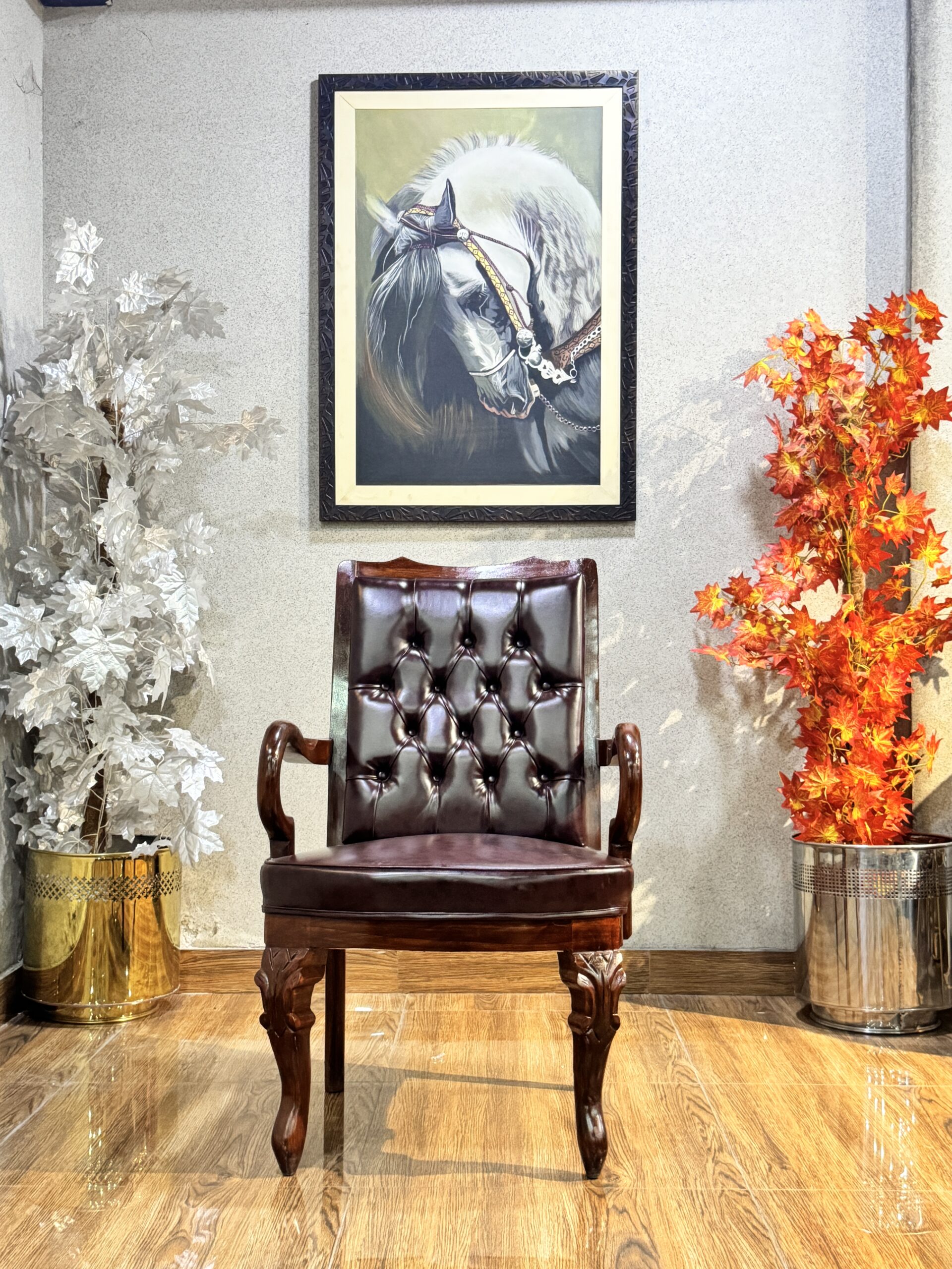 The Sovereign Mahogany Tufted Armchair VC-12 - Image 2