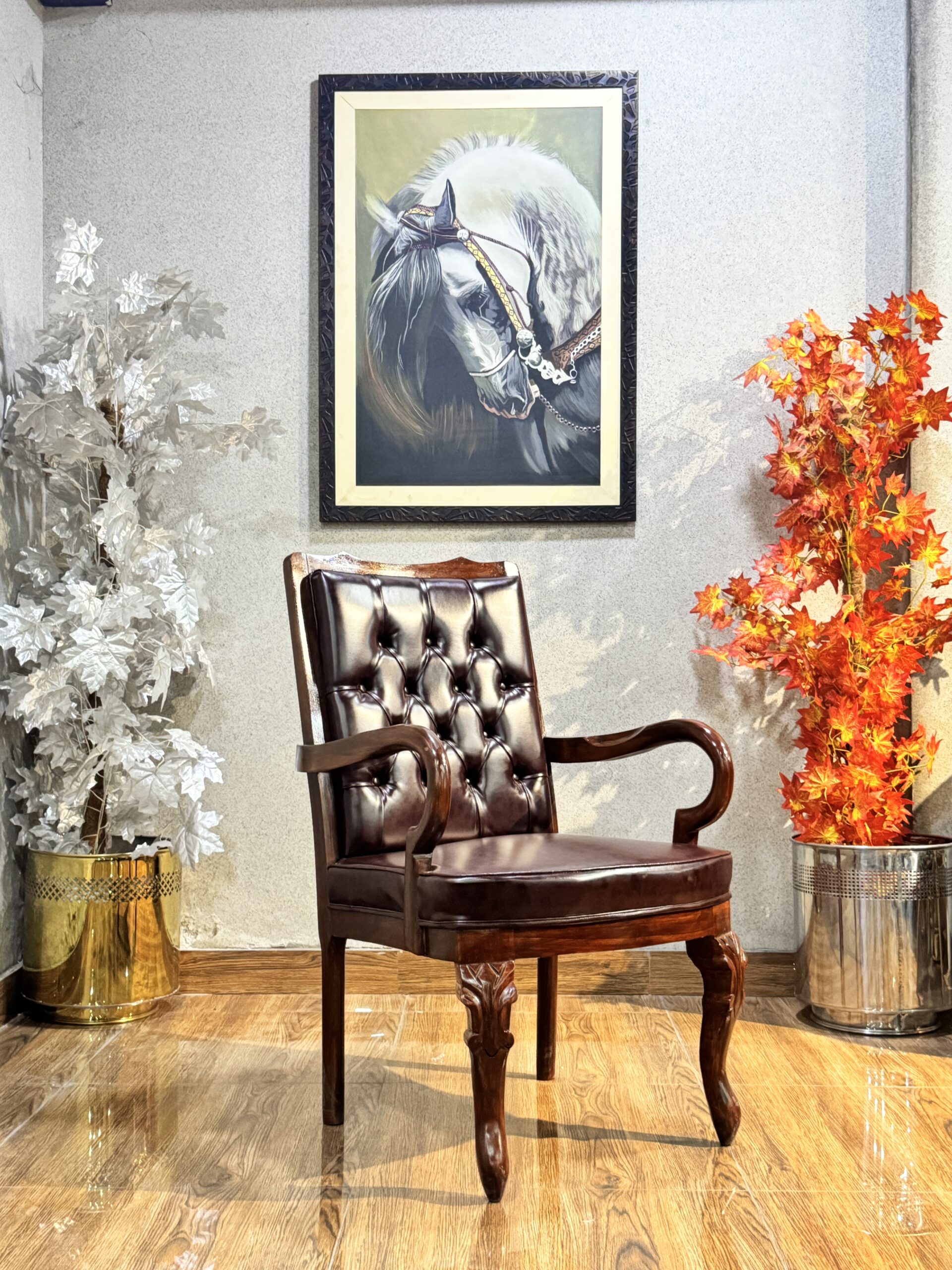 The Sovereign Mahogany Tufted Armchair VC-12