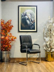 Monarch Ruched Leather Visitor Chair VC-19