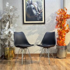 Modena Mid-Century Matte Black Eiffel Pair ST-01