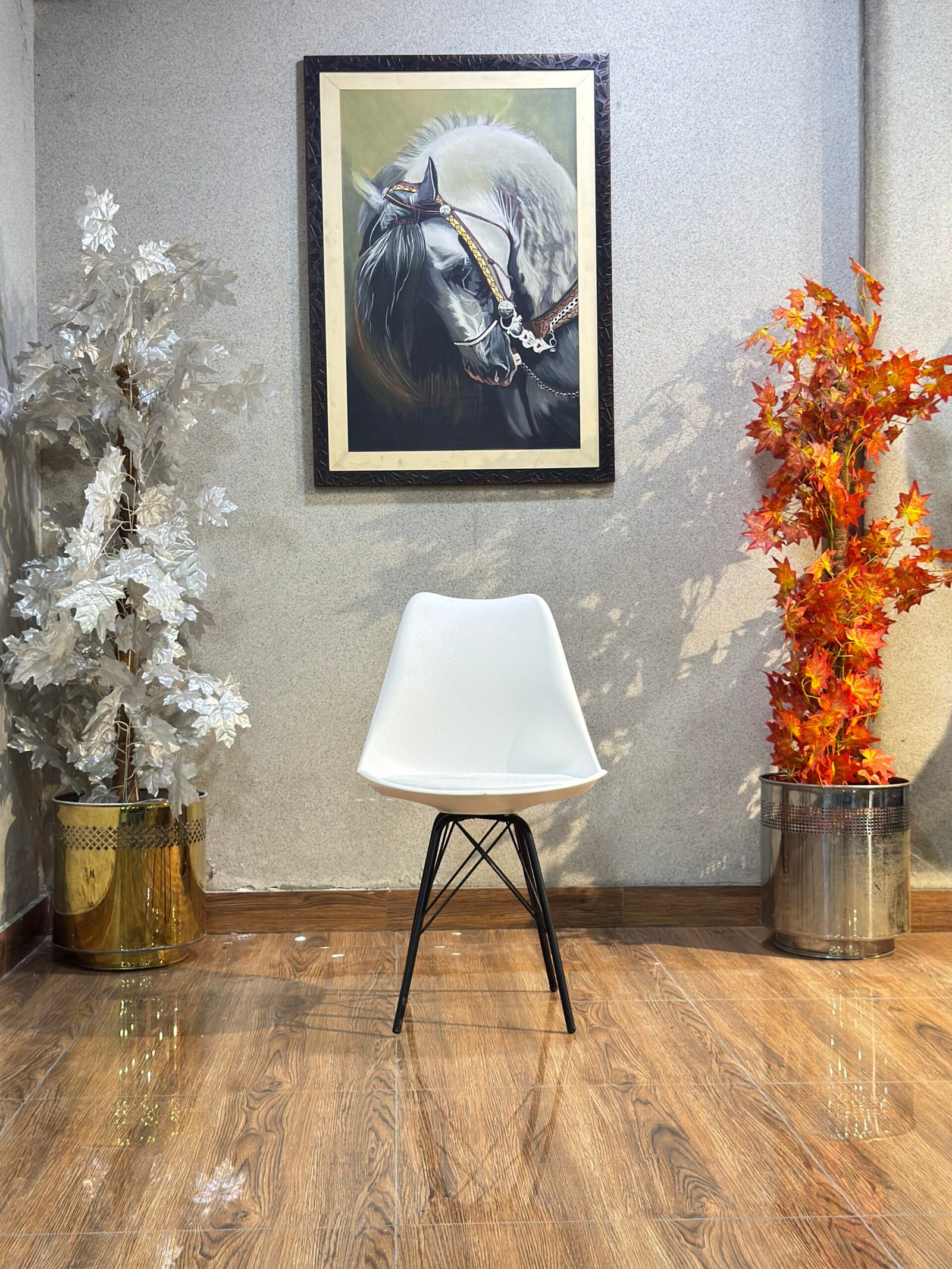 Modena Mid-Century Matte White Eiffel Pair ST-02 - Image 2