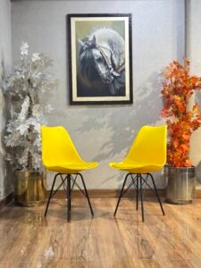 Modena Mid-Century Matte Yellow Eiffel Pair ST-03