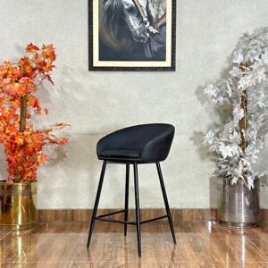 Modern Black Upholstered Bar Stool ST 08