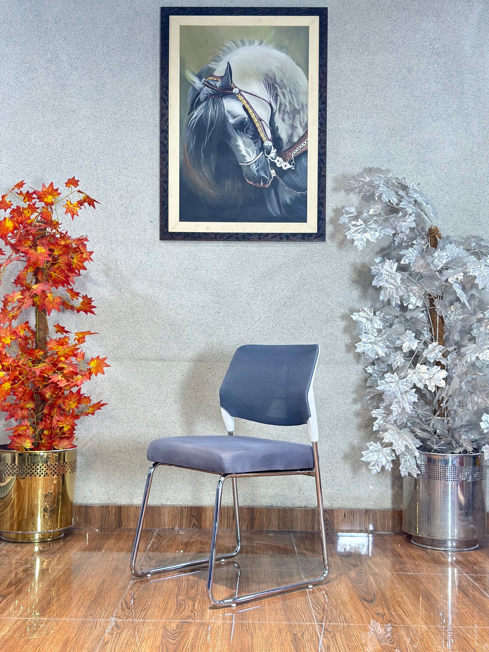Urban Compact Mesh & Fabric Grey Visitor Chair VC 23