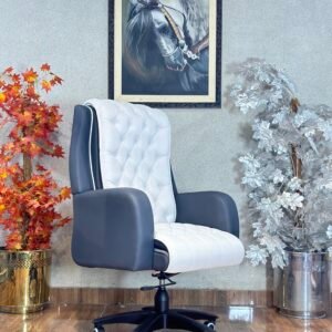 Wingback White & Grey CEO Chair AC 19