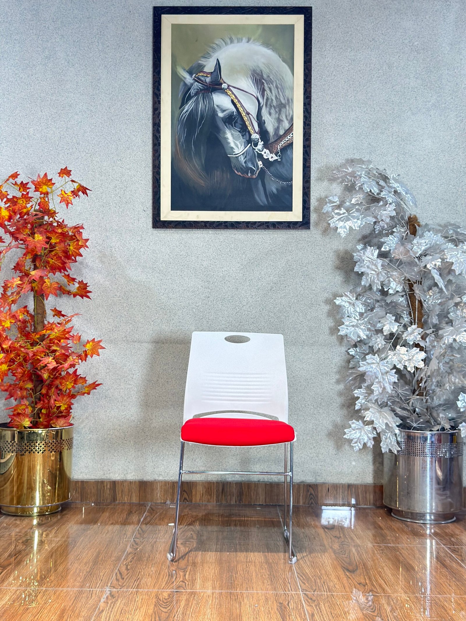 Vibe Contoured Molded Shell Red Cafe Chair CC 07 - Image 2