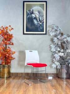 Vibe Contoured Molded Shell Red Cafe Chair CC 07