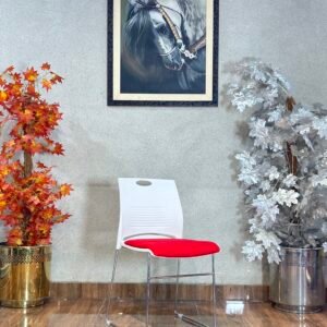 Vibe Contoured Molded Shell Red Cafe Chair CC 07