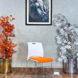 Vibe Contoured Molded Shell Orange Cafe Chair CC 06