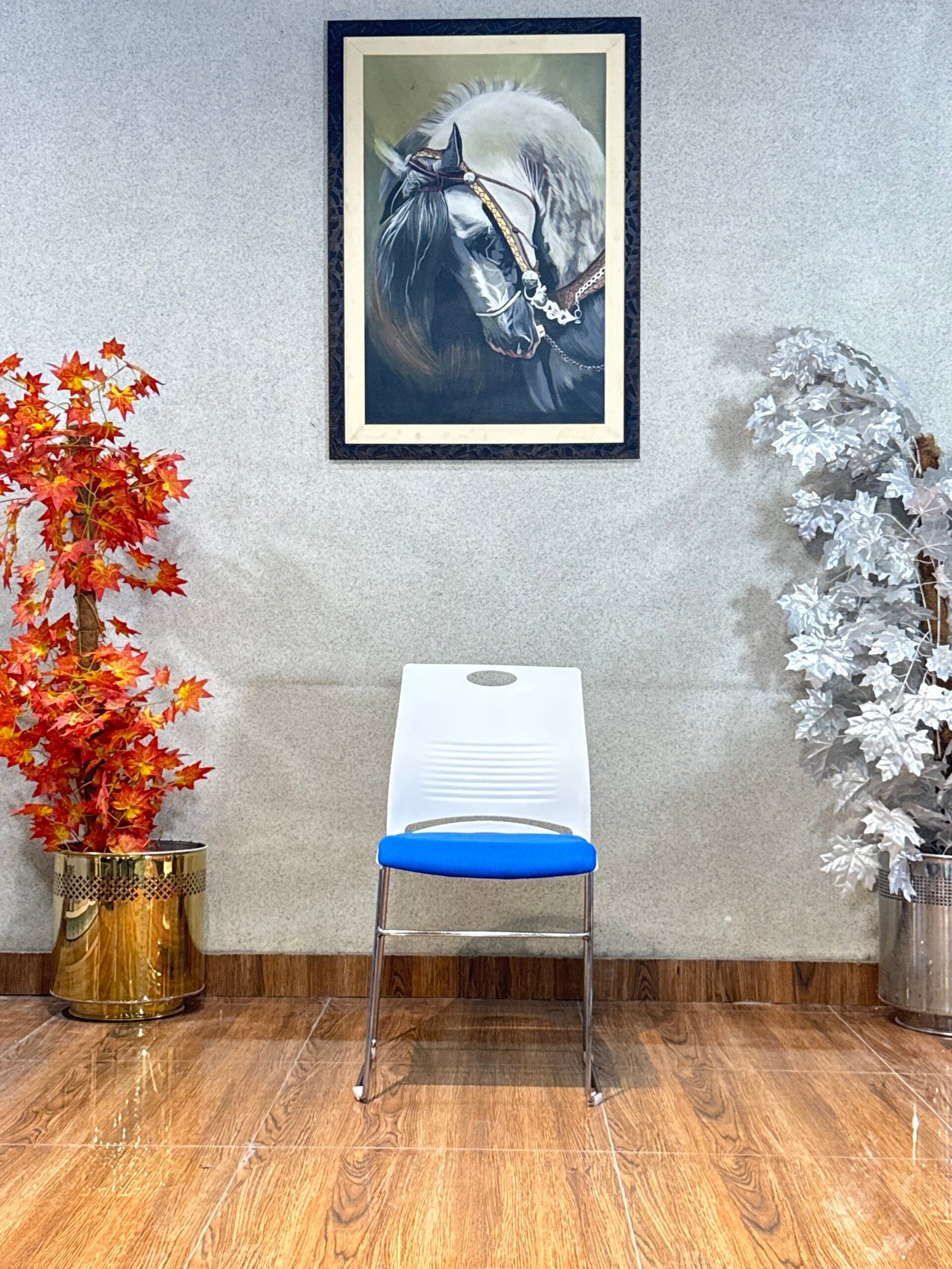 Vibe Contoured Molded Shell Blue Cafe Chair CC 04 - Image 2