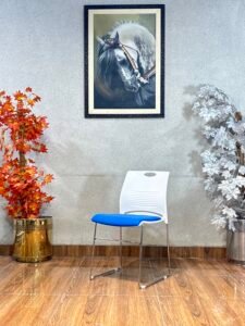 Vibe Contoured Molded Shell Blue Cafe Chair CC 04