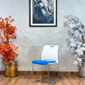 Vibe Contoured Molded Shell Blue Cafe Chair CC 04